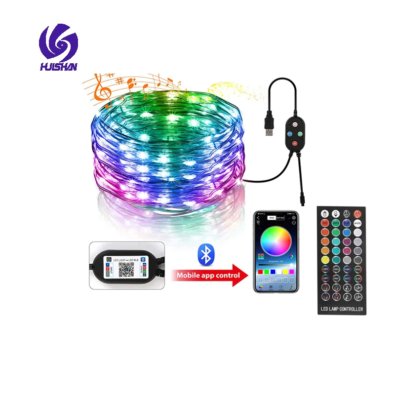 

Led15m / 20m waterproof copper wire is used for family party lights, fairy lights, remote control lights, Christmas gifts