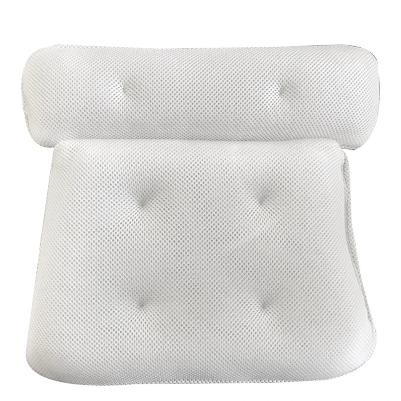 

Premium Bathroom Pillow Luxury Bath Pillow 6 Suction Cups with Hooks