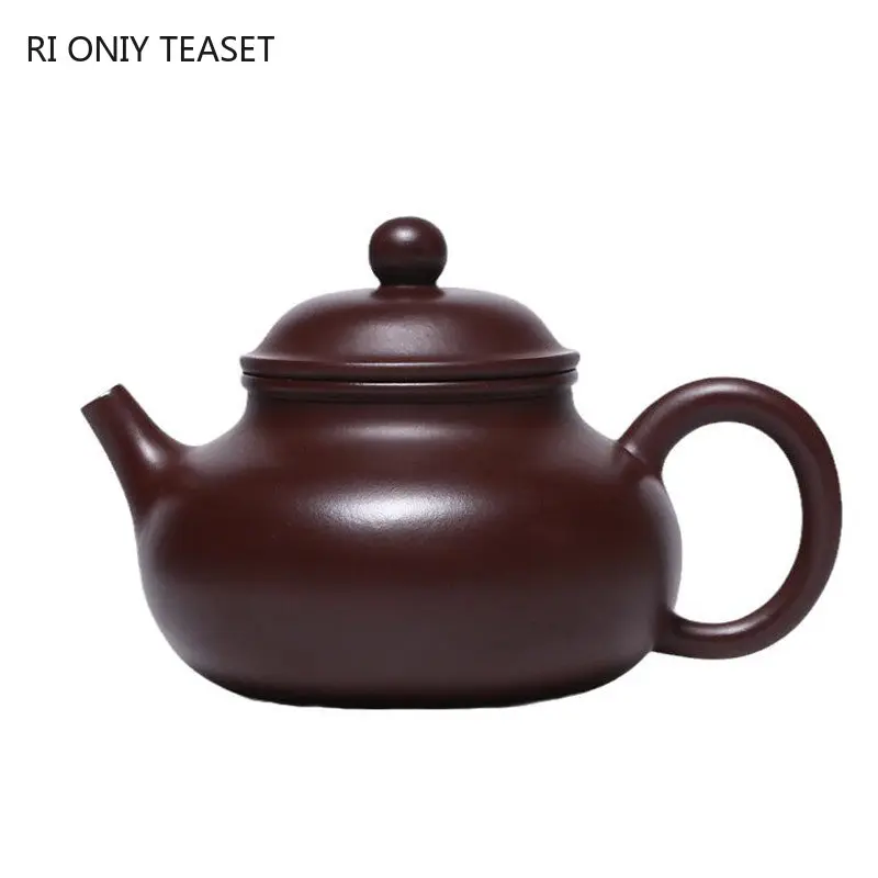 

180ml Chinese Yixing Purple Clay Teapots Famous Artists Handmade Tea Pot Raw Ore Beauty Kettle Authentic Zisha Tea Set Teaware