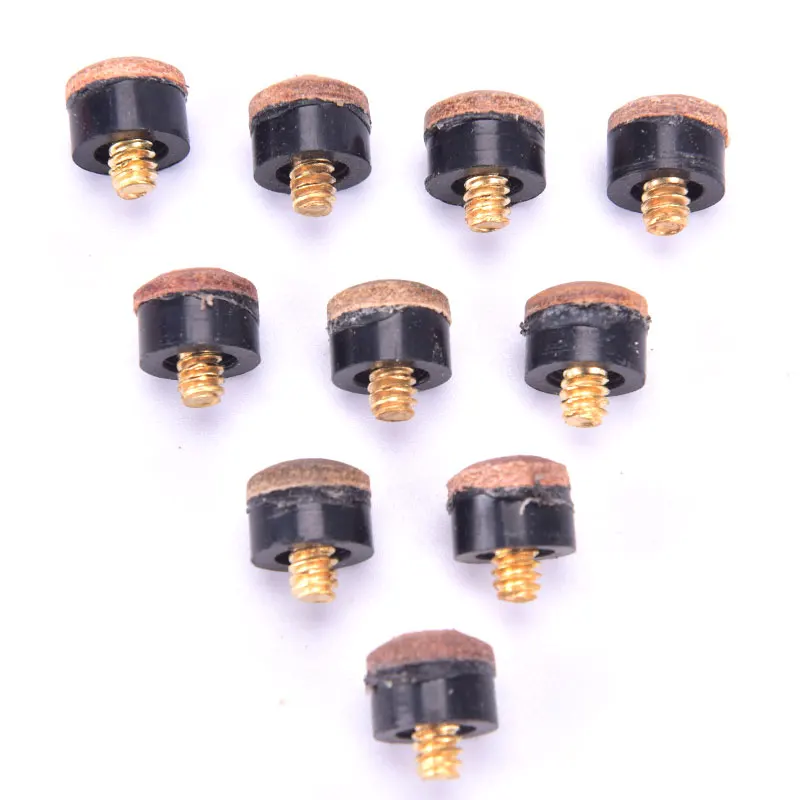 

10 Pcs Tip Professional High Quality Premium Screw-on Tips Accessories Cues Tips Replacement Billiard Supplies for Indoor Player