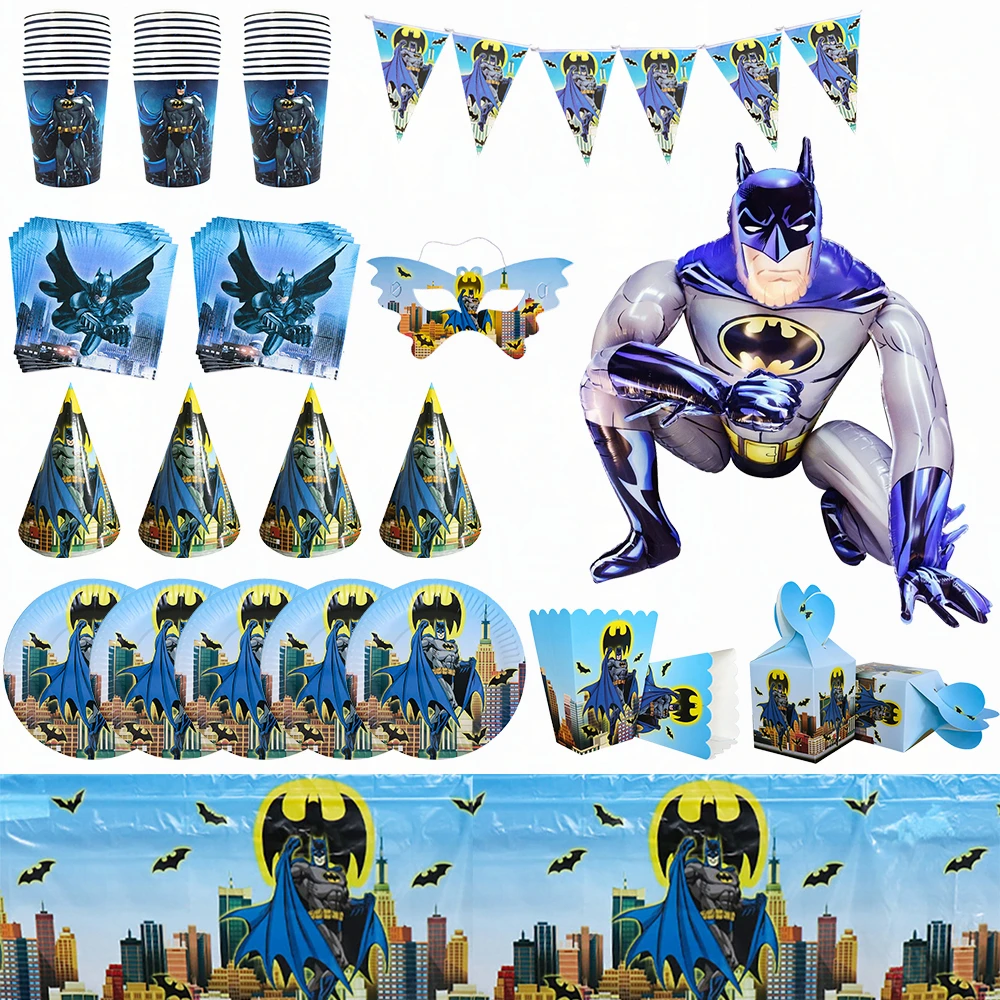 Счастливый женский набор Бэтмен детская вечеринка поставка фоновые украшения