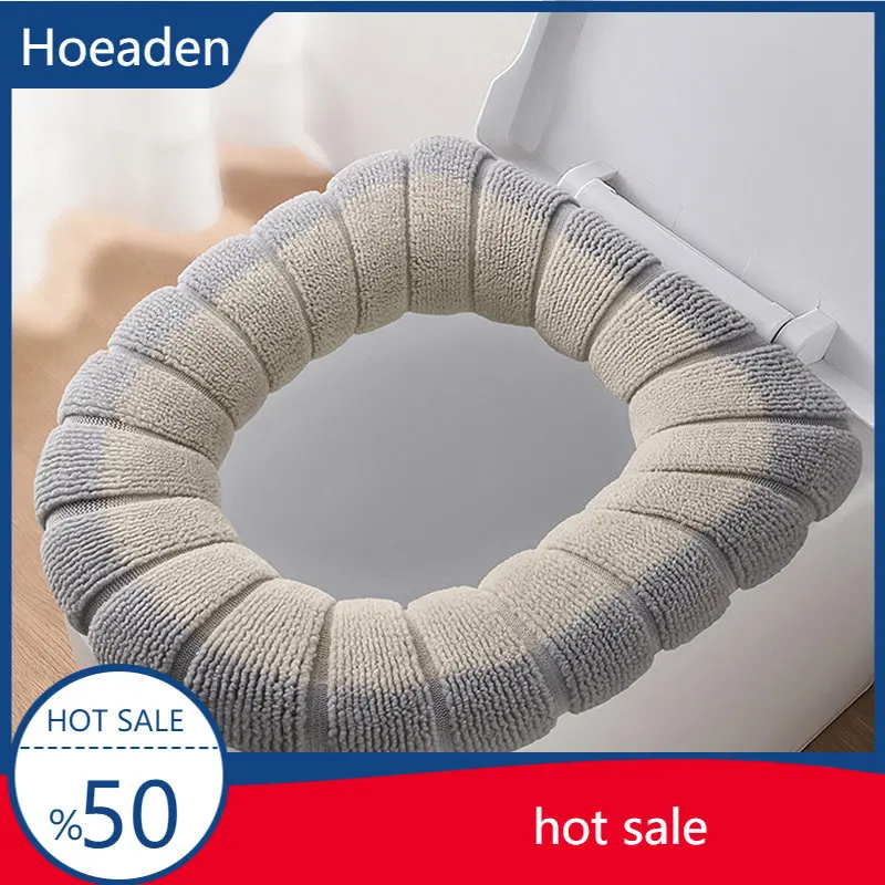 

Universal Toilet Seat Cushion Thick Plush O-shaped Toilet Seat Toilet Cover With Handle Nordic Bathroom Accessories