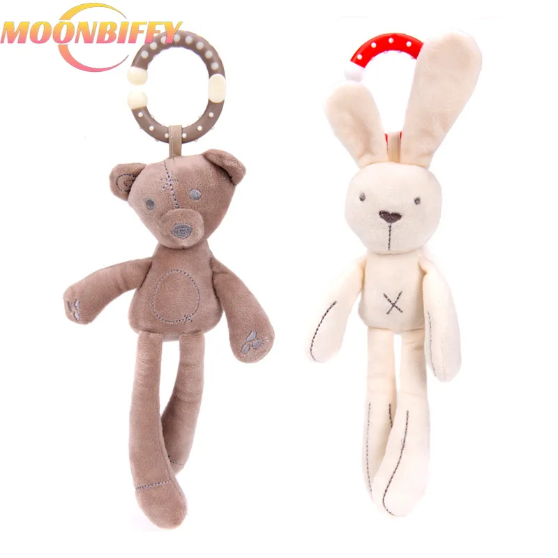 

Infant Baby Rattle Cute Rabbit Stroller Wind Chimes Hanging Bell Musical Baby Toy Doll Soft Bear Bed Appease Rattles Toys L0155