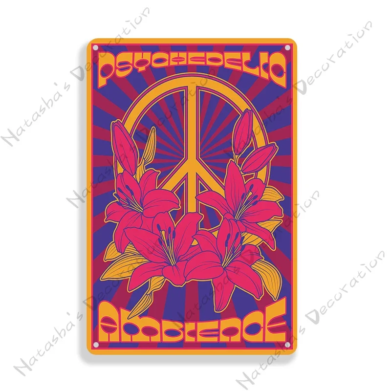 

Металлическая табличка "Психоделический фон"