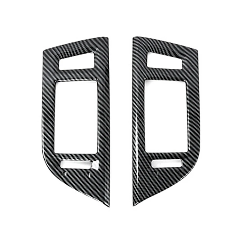 

2 шт. центральная консоль салона автомобиля приборной панели вентиляционное отверстие A/C Выходная рамка Крышка отделка углеродное волокно замена для Pajero 2007-2019