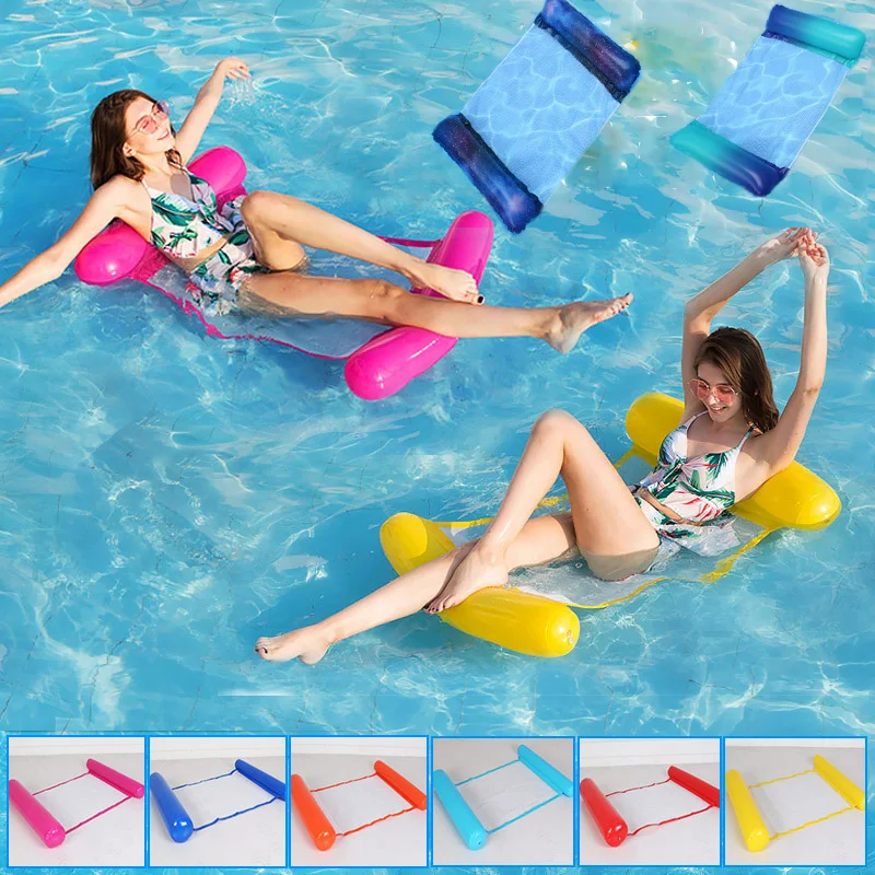 

2023 New Water Hammock Recliner Inflatable Floating Swimming Mattress Sea Swimming Ring Pool Party Toy Lounge Bed For Swimming
