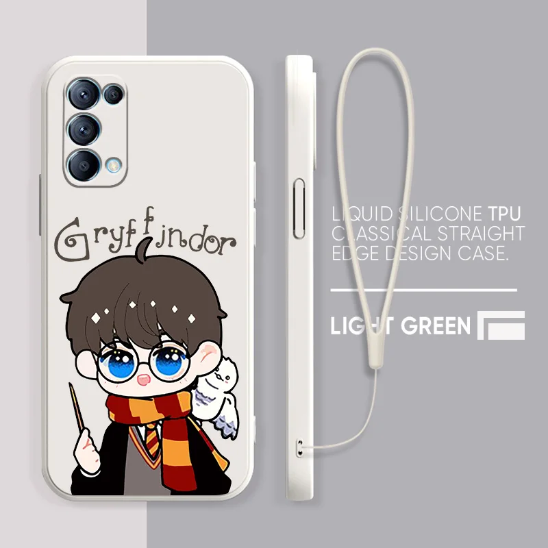 

Cartoon Harryy Potterrs Cute For OPPO Find X5 Pro X3 Pro X2 Neo 7Z 6 5 4Z 2Z SE Lite Pro 4G 5G Liquid Rope Phone Case