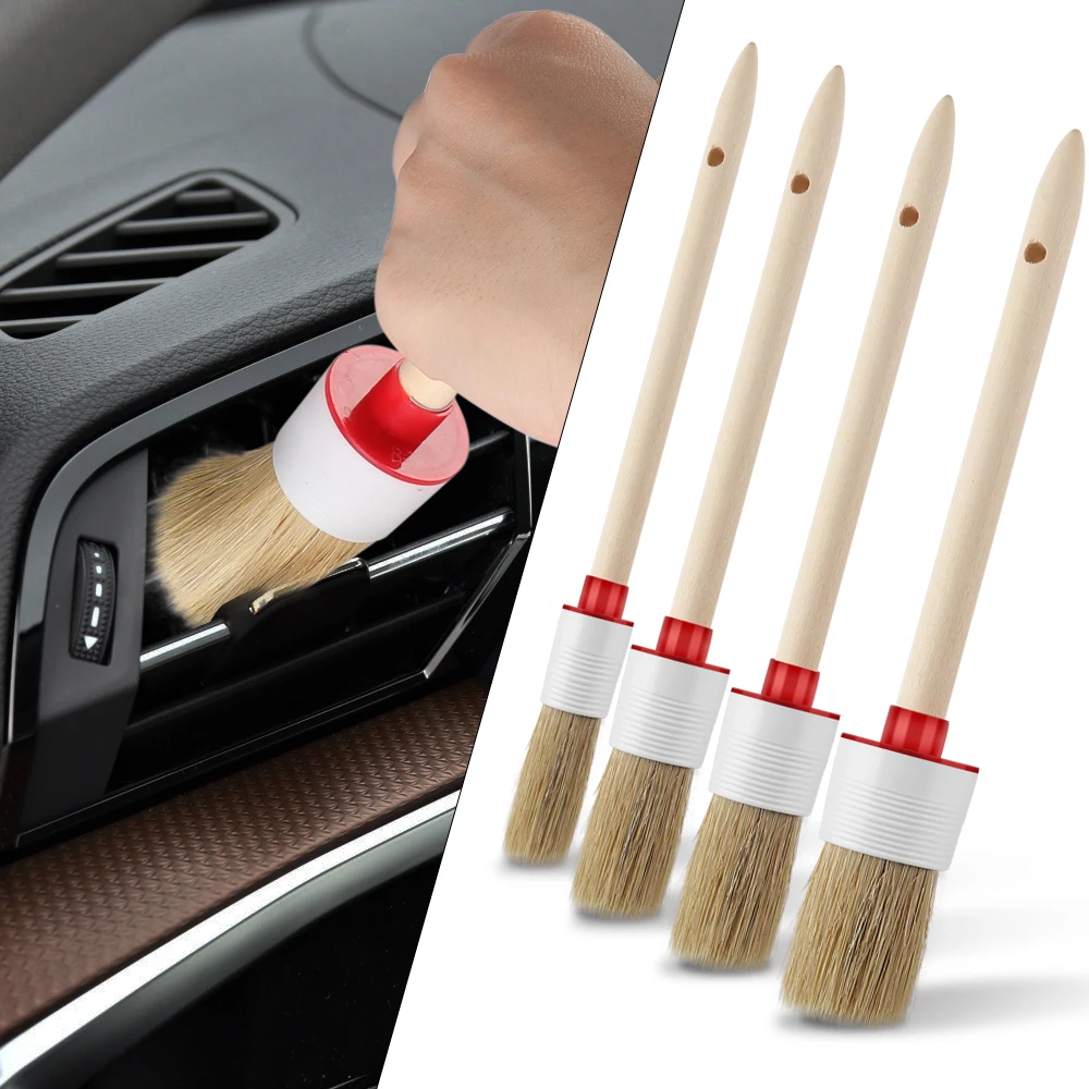 

Car Exterior Interior Detail Brush Auto Cleaning Brush Dashboard Air Conditioner Outlet Dust Clean Tools Wash Boar Hair Brushs
