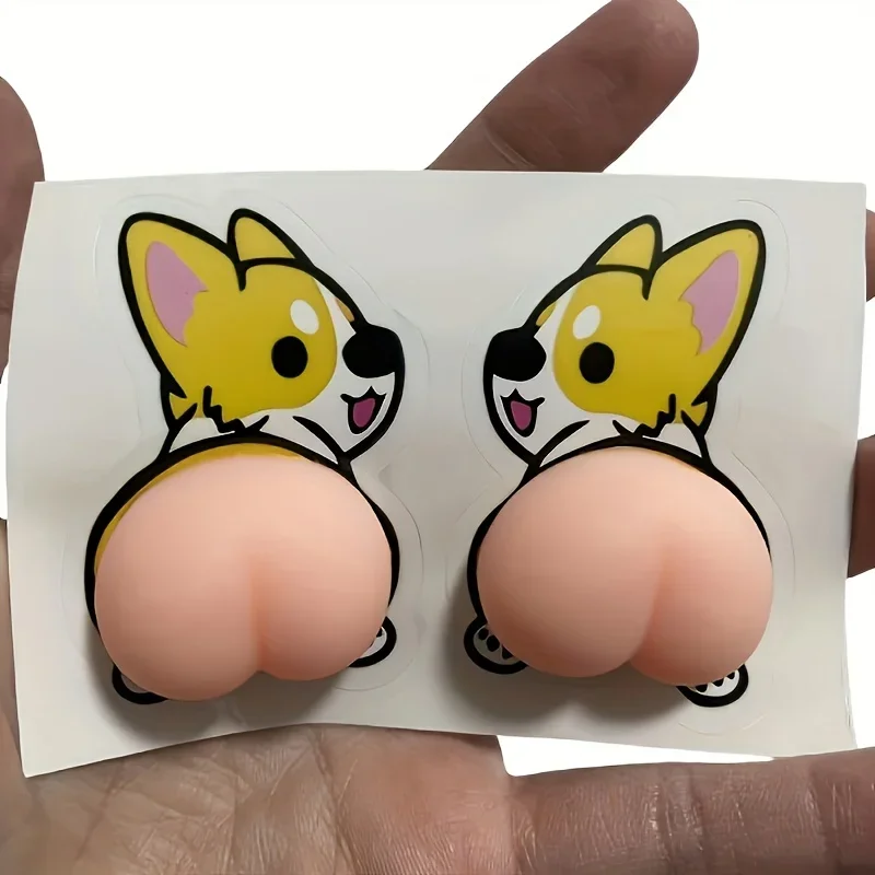 

2 Шт. 3D ПВХ Милая Наклейка На Автомобиль, Защита От Столкновений, Дверное Зеркало, Зеркало Заднего Вида, Защита Бампера