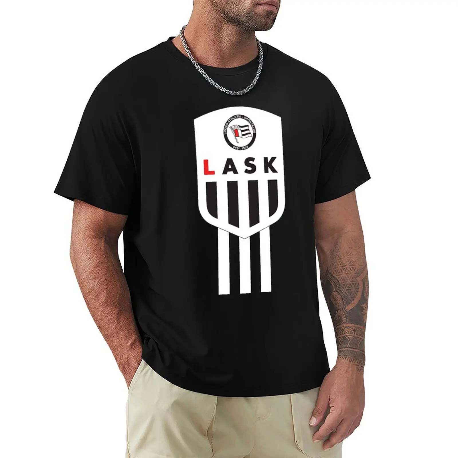 Фото Футболка Lask Linz для футбольных фанатов, ультрас и хулиганов, Австрия, мягкая повседневная хлопковая футболка с короткими рукавами №1