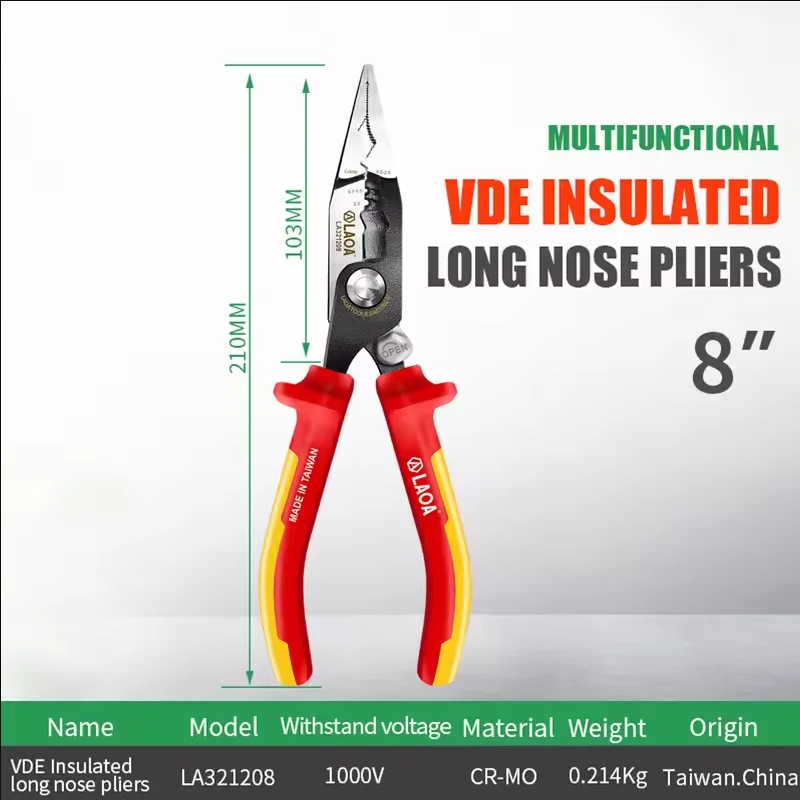 

LAOA 8-дюймовые Изолированные Плоскогубцы С Плоскими Носами