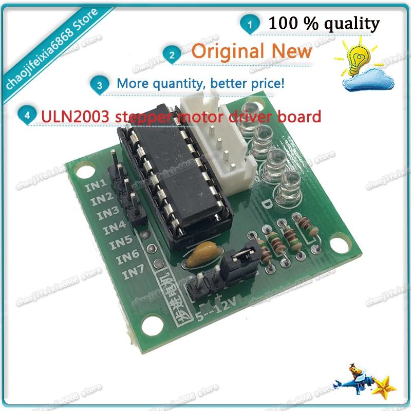 1 комплект! Шаговый двигатель 5 В + плата драйвера ULN2003 пятипроводная