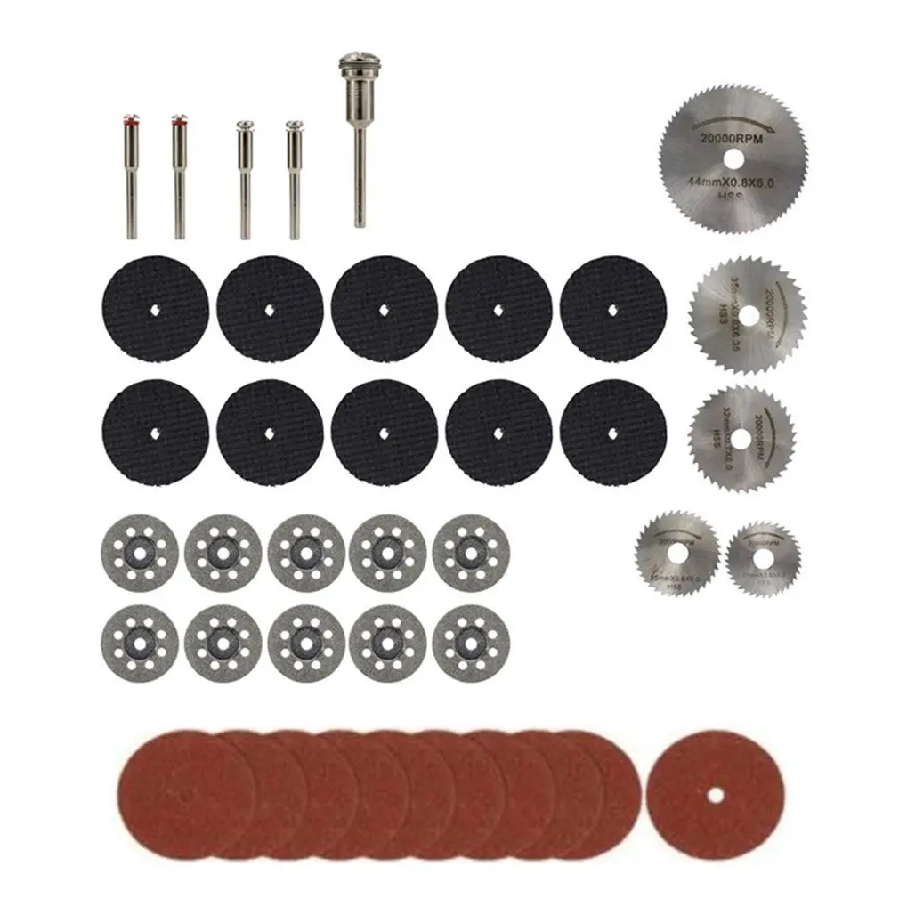 

40Pcs Diamond Cutting Discs Metal Saw Blade Set Mini HSS Circular Saw Blade For Dremel Rotary Tools Resin Cut-Off Wheels