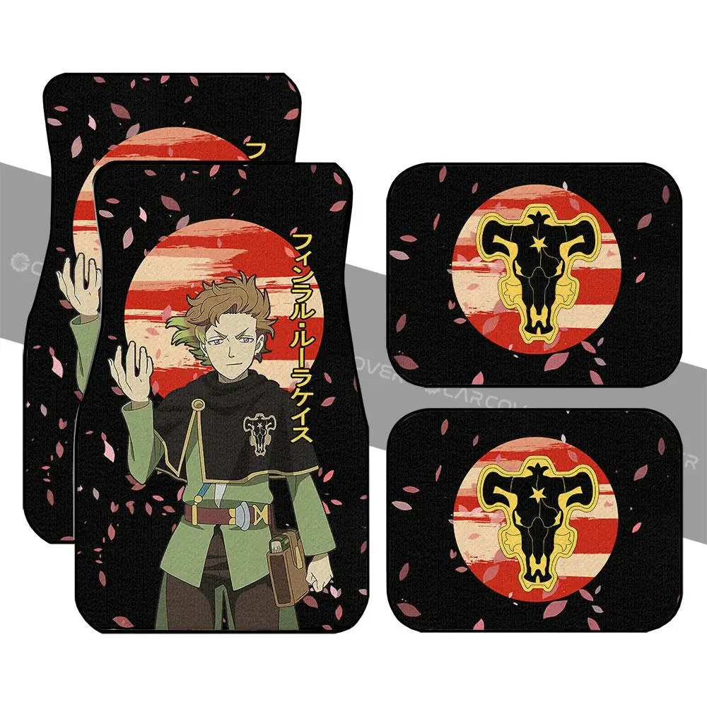 

Finral Roulacase Car Floor Mats Custom Black Clover Anime Car Interior Accessories