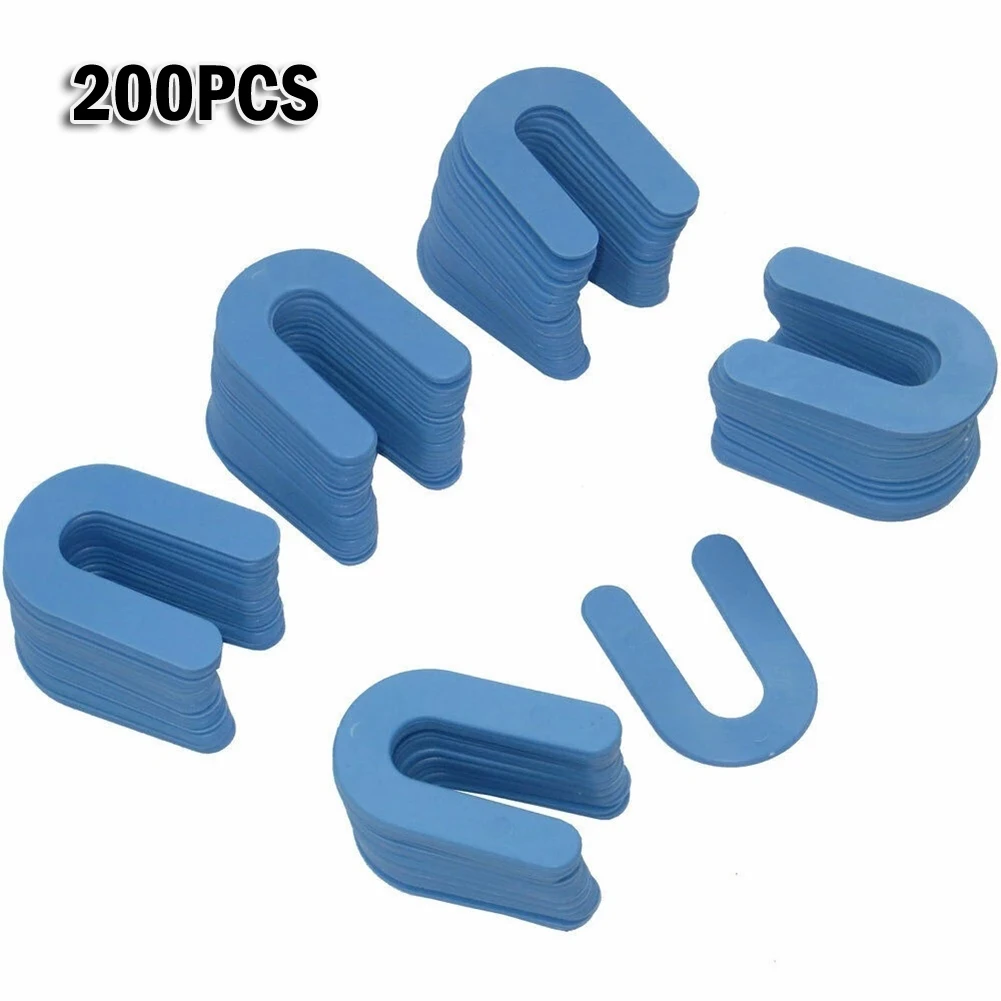 

200*U-Shaped Horseshoe Shims Tile Spacers PP Level Wedges Positioning Clips For Aligning Marble Granite Porcelain Large Forma