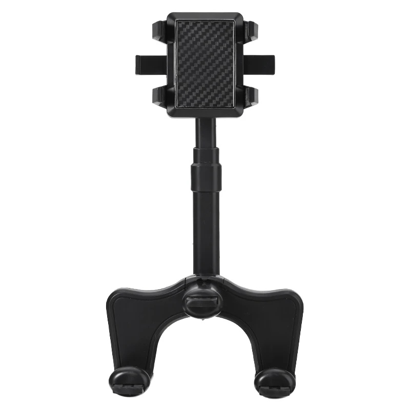 1pc Car Rearview Mirror Phone Holder Car Mount Mobile Phones Adjustable Bracket 360 Rotatable Retractable Holder