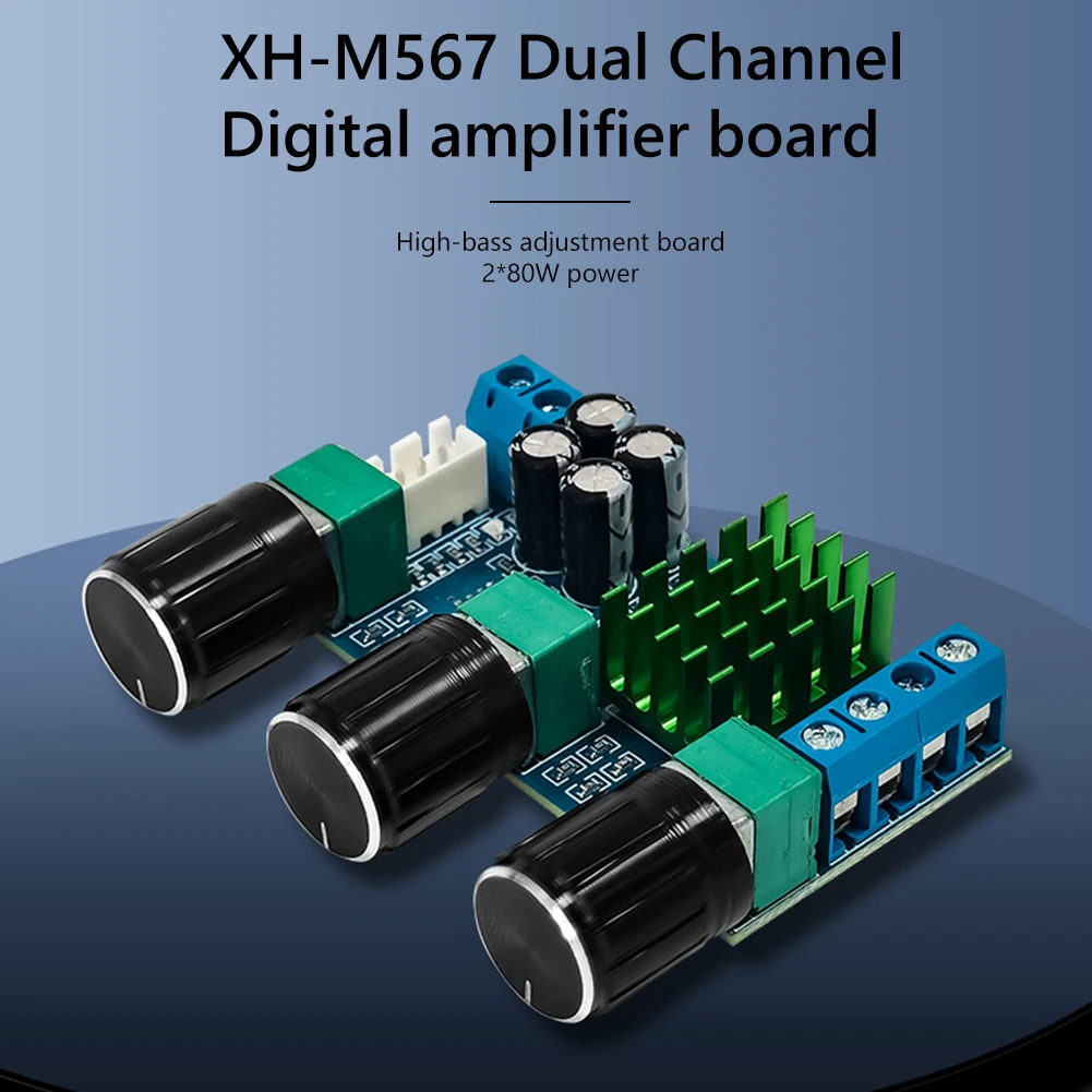 XH-M567 TPA3116D2 80 Вт * 2 двухканальная стерео цифровая плата усилителя мощности высокой мощности, Плата усилителя мощности звука
