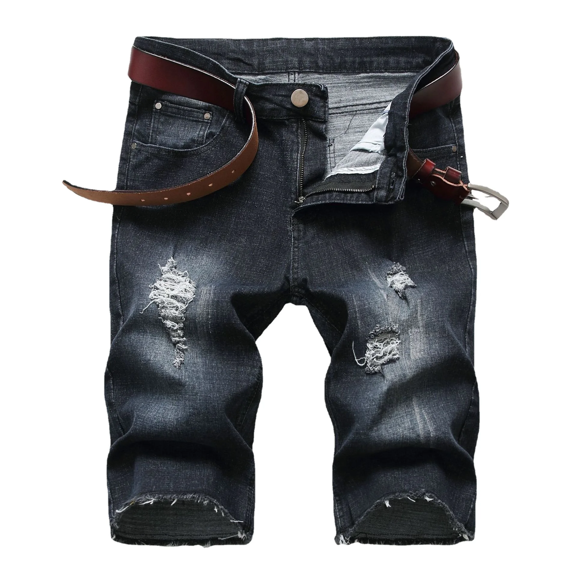 Men's Jeans Casual Sports Beach Shorts Stretch Ripped