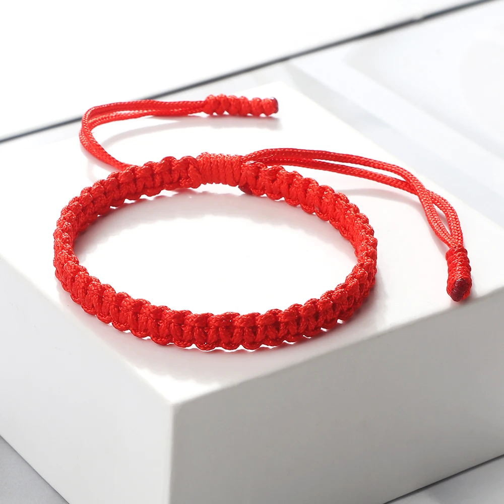 

Tibetan Thread Buddhist Bracelets & Bangles Adjustable Size For Women Handmade Knot Amulet Red Rope Lucky Bracelet Charm Jewelry