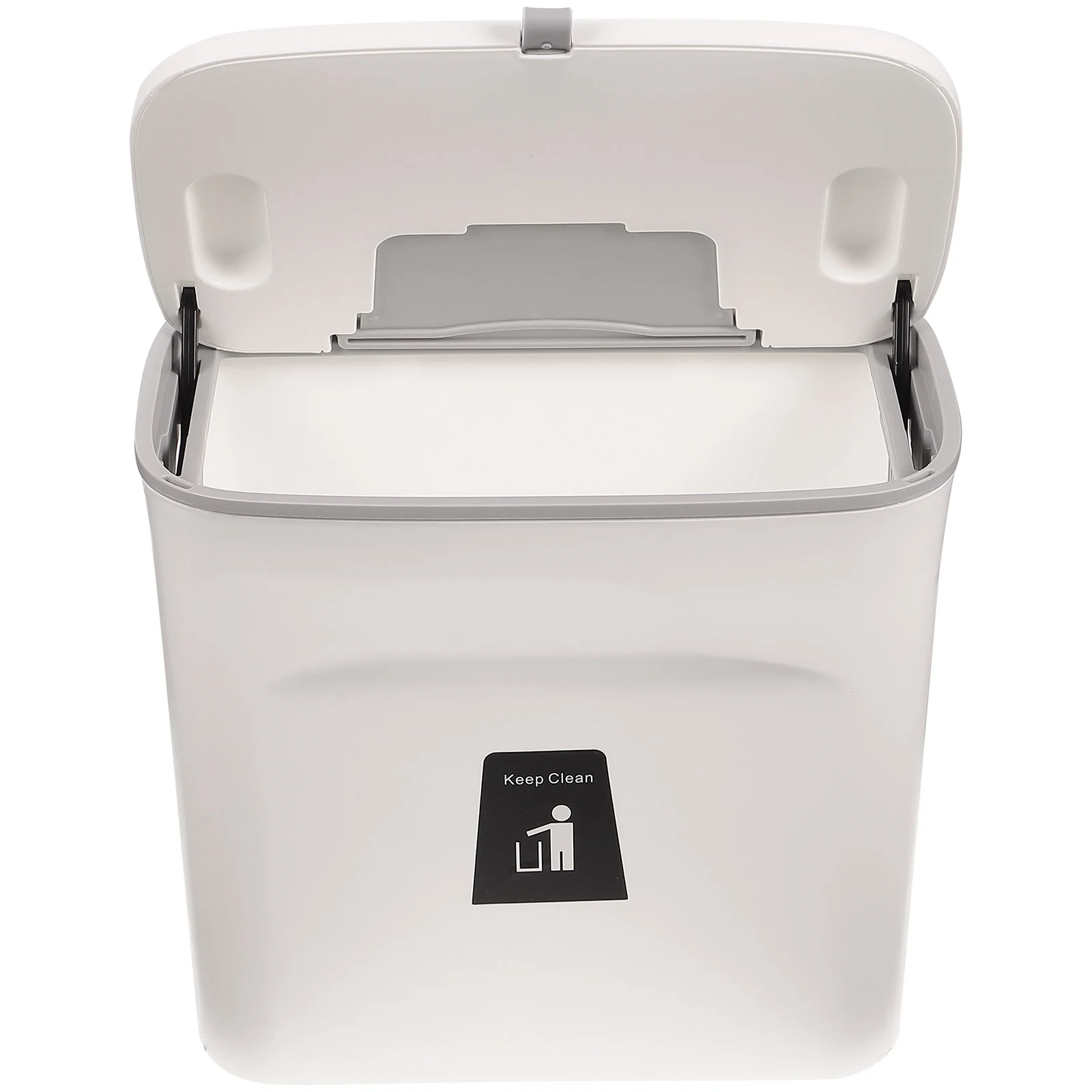 

Trash Can Lid Plastic Container Kitchen Waste Basket Indoor Hanging Bin Garbage