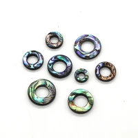 3pcs natural abalone shell loose beads round ring 10 20mm making diy men and women gift necklaces earrings bracelet accessories