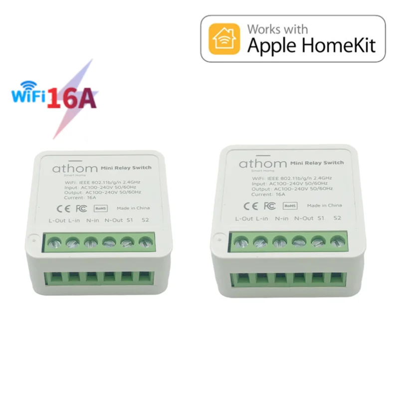 

Homekit DIY Smart Switch MINI Remote Control Wifi Switch 100-240V Automation Module Siri Voice Control 16A Smart Wall Switch