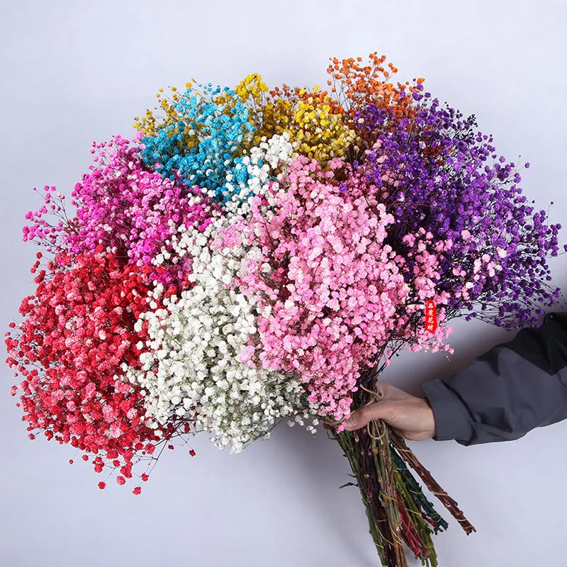 

Immortal flower full of gypsophila dried flowers Valentine's Day flower gift birthday gift large bunch of real flower bouquet