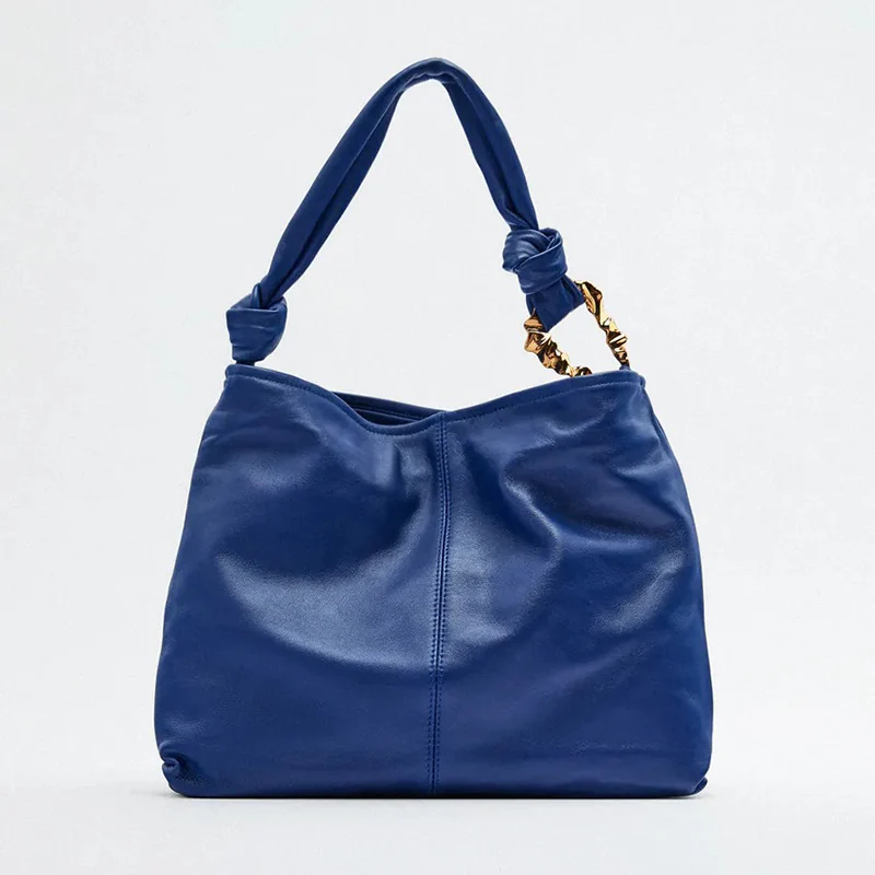 

Дамская сумочка на плечо DN сумки-шопперы для женщин, вместительная сумочка с металлическими деталями и ремешком, 2022, простая женская сумка