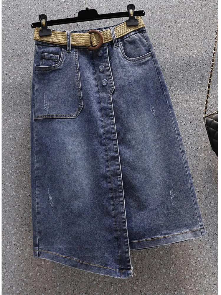 

Женская Длинная свободная юбка с поясом на резинке