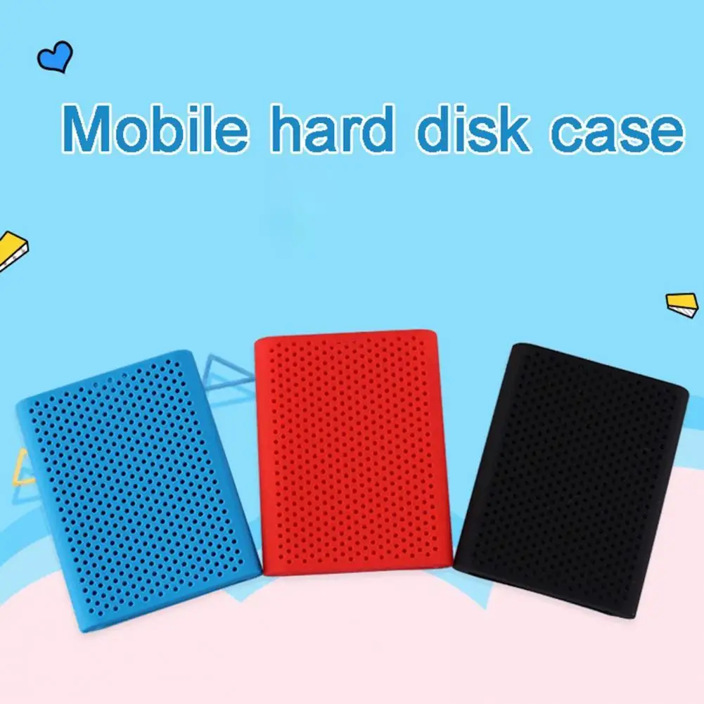 

Convenient Silicone Case Non-fading Silicone Protective Case HDD Mobile Hard Disk Protector Case Protective Cover