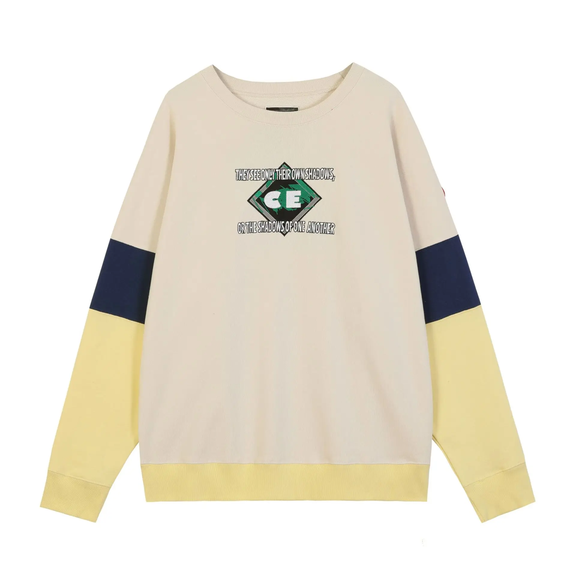 

Men Woman 1:1 Best Quality Crewneck Cav Empt Hoodies Patchwork Royal Blue CAVEMPT C.E Sweatshirts