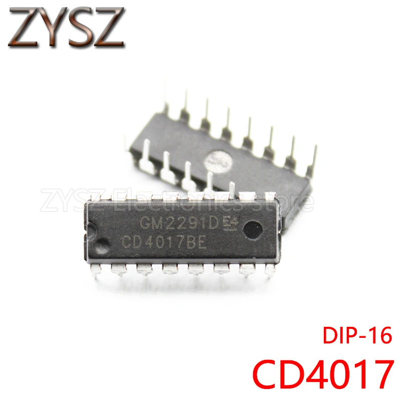 10 шт., десятичный чип CD4017 CD4017B CD4017BE 4017 DIP-16