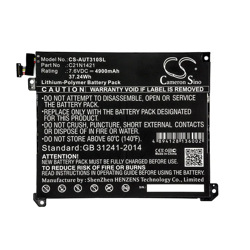 

Applicable AS US Transformer Book T300CHI C21N1421 Tablet Battery
