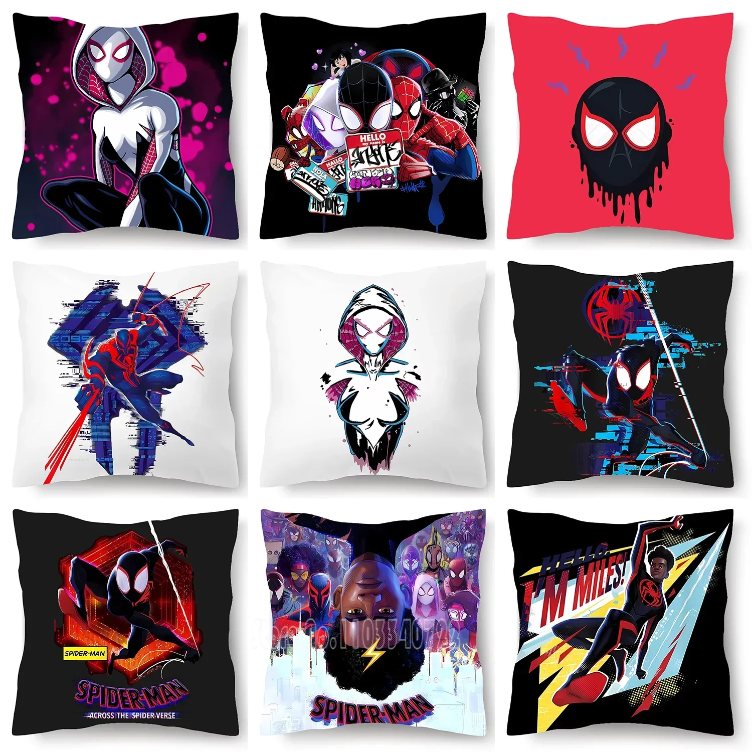 Льняная подушка в Стиле Человека-паука декоративная наволочка дневного света 45x45