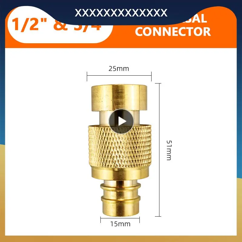 

Faucet Connector Brass 1/2 Universal Quick Connector Washing Machine Hose Adapter Pipe Connector for Garden Kitchen Bathroom