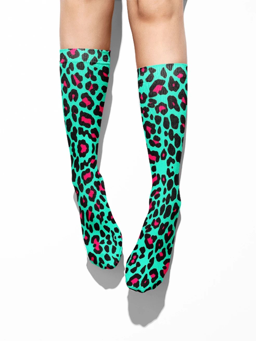 Hot Leopard Print Women 40CM Mid Socks Fashion Sexy Classic Harajuku Socks Comfortable Breathable Novelty Long Socks Role Play