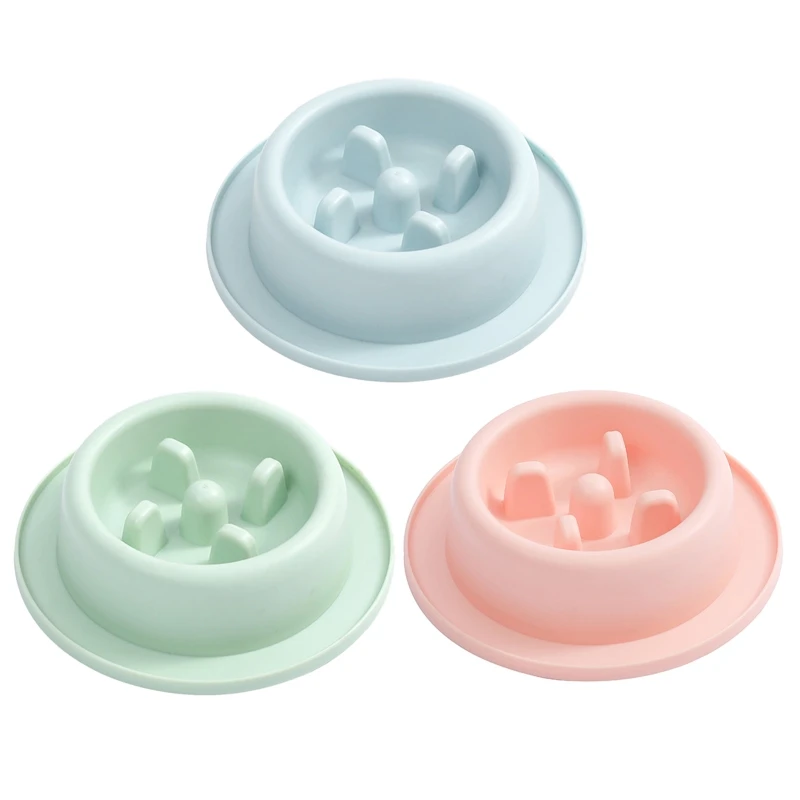 

Dish Puppy Feed Pet Feeder Bowls Food Slow Dog Bowl Round Feeding Slower