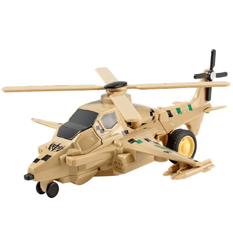 

Kids Transformation Helicopter Car Toy Inertia for Play Vehicle Robot Model for w/ Joint Rotatable Propeller Tail Toddle