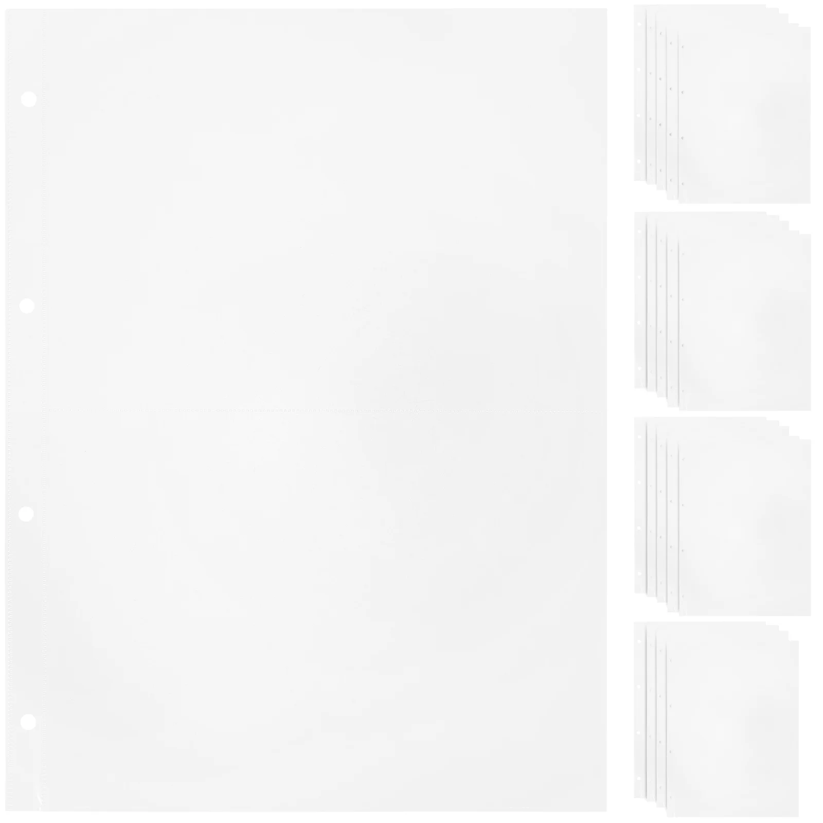 

Photo Album Pages Page Sleeves Binder Protectors Clear Book Sheet Ring Postcard Practical Holders Binders Replacement Inserts