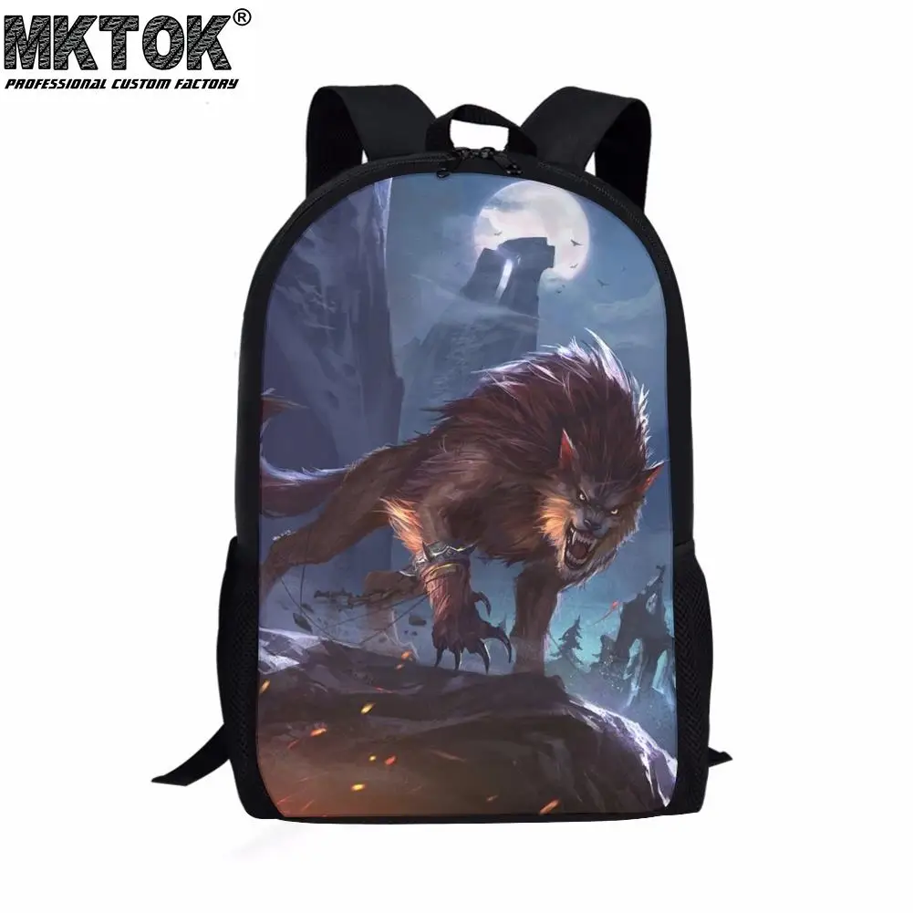 Monster Pattern Customized School Bags for Boys Cool Men's Backpack Students Satchel Mochila Infantil Free Shipping