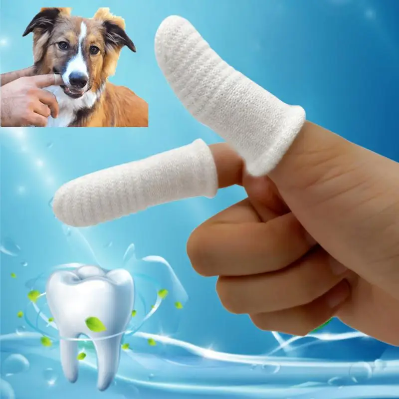 

Soft Dog Toothbrushes Pet Finger Toothbrush Teddy Dog Cat Cotton Brush Teeth Oral Cleaning Kitten Bad Breath Care Pet Supplies