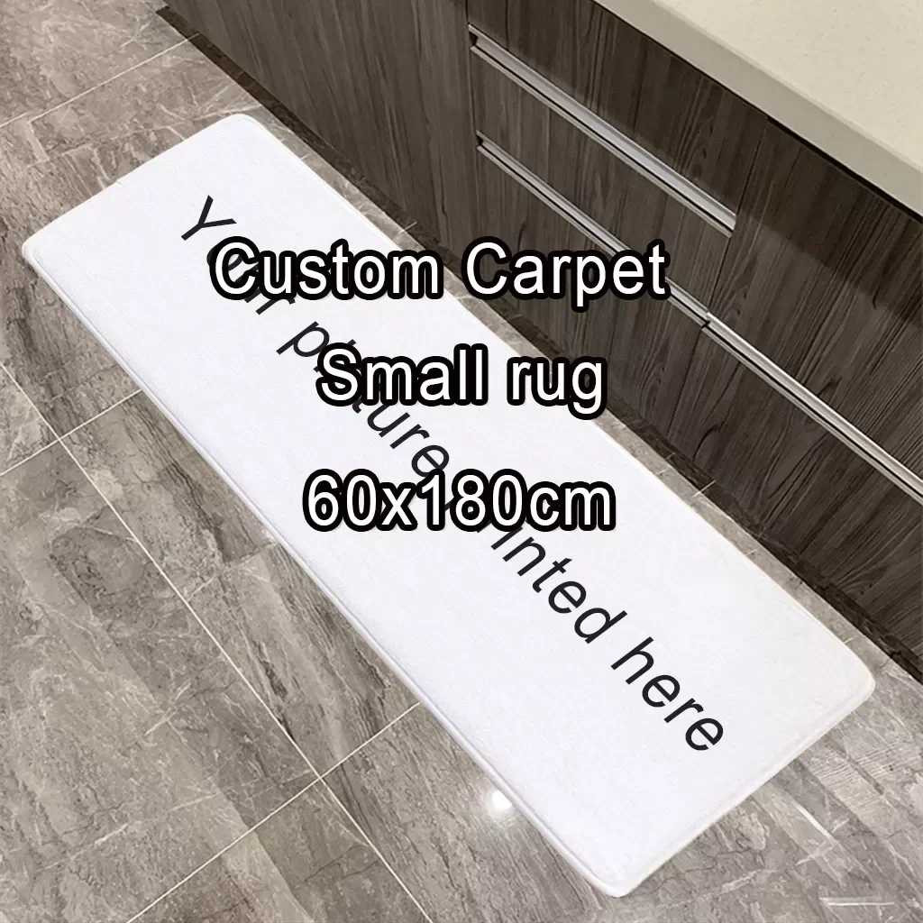 

NEW2023 60x180cm Thicken flannel Personalized Custom Thicken Door Mat Doormat Kitchen Bedroom Parlor Rug Print Your Design Logo