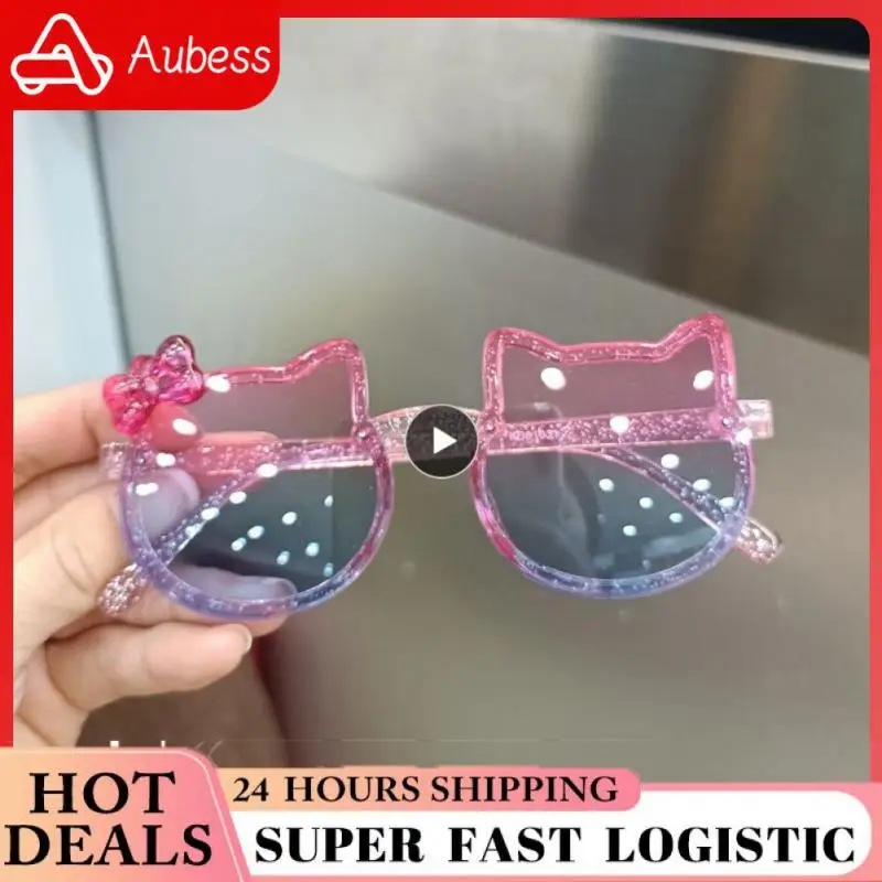 

Girl Sunglasses Creative Lovely Kitty Children Sun Glasses Outdoor Eye Protection Polarized Goggles Travel Photograph Sunglasses