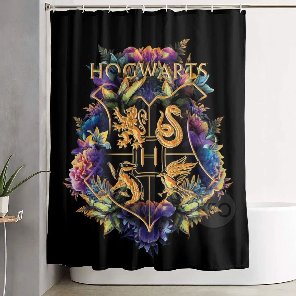 

Волшебный школьный флаг, занавеска для душа, водонепроницаемая занавеска для кухни, ванной, набор ковриков и ковриков, занавеска для спальн...