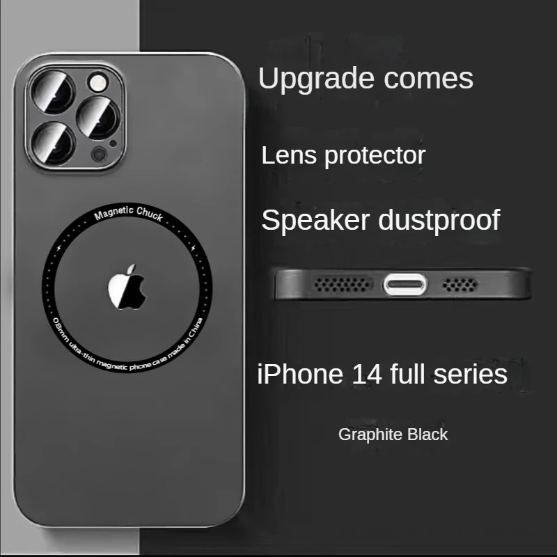 

Luxury Magsafe Magnetic Wireless Charging Phone Case Suitable for iPhone15 14 13 12 11ProMax Plus Lens All Inclusive Anti Drop