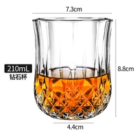 1pcs beer mug crystal glass whiskey wine tumblers water glass brandy cup bar cups mugs shot glasses sublimation tumbler bottle