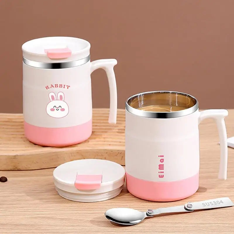Stainless Steel Coffee Tumblers With Handle Easy To Brew Travel Coffee Mug Spill Proof Thermo Cup Heat-resistant Drinkwares
