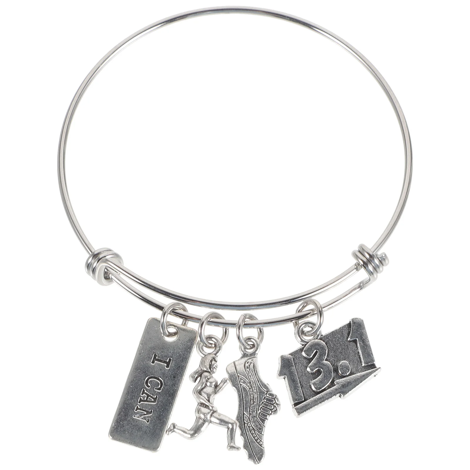 

The Gift Sports Women Bangle Bracelet Scalable Wrist Jewelry Stainless Steel Metal Marathon Running Party Miss Favor