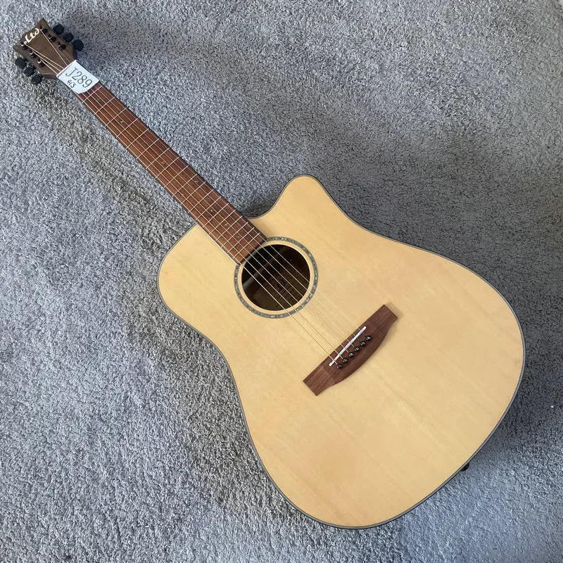 Фото Акустическая гитара J289 ESP LTD-320D 41 дюйм, цельный верх, задняя панель и боковые стороны из орехового дерева, демонстрационная модель/излишки складских запасов №3