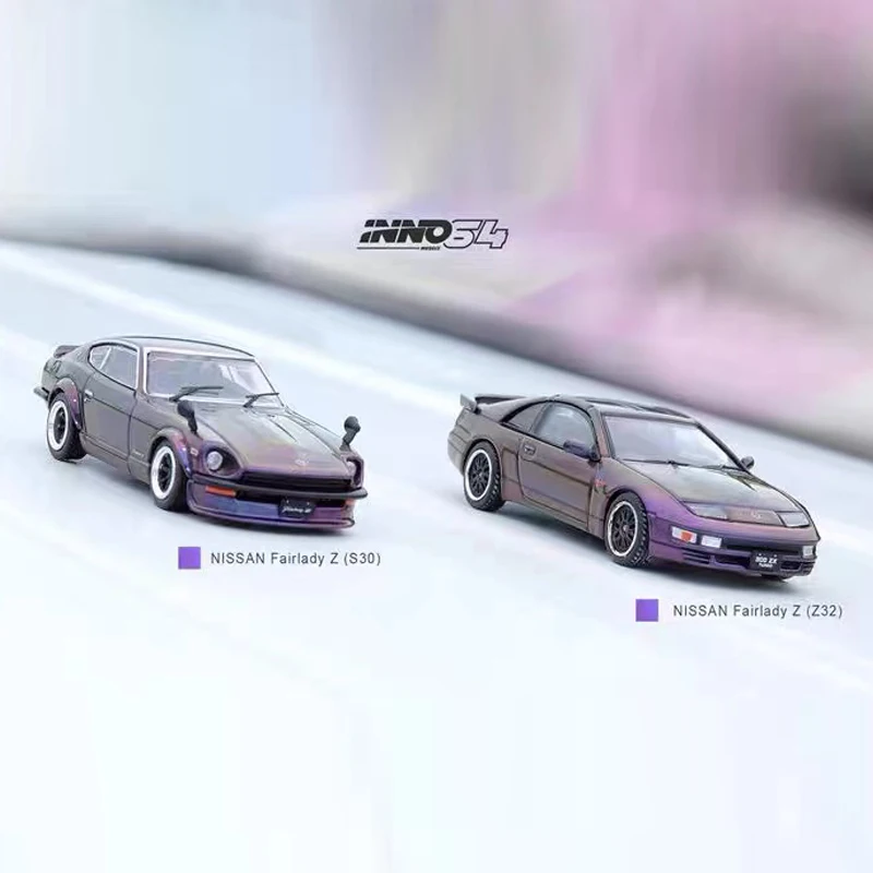 

INNO 1:64 Model Car FAIRLADY Z Alloy Die-Cast Vehicle - Hong Kong Ani-Com & Games 2022 Event Edtion S30 & Z32 Midnight Purple II